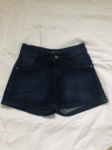 shorts jeans cintura alta infantil