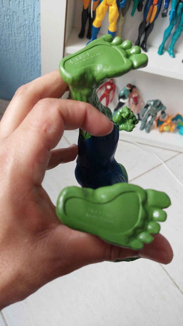 Boneco Action Figure Hulk Marvel 23 Cm Dts Filme Vingadores - Foto 5