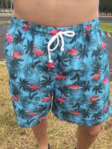 Bermuda tectel masculina, short moda praia - Foto 5