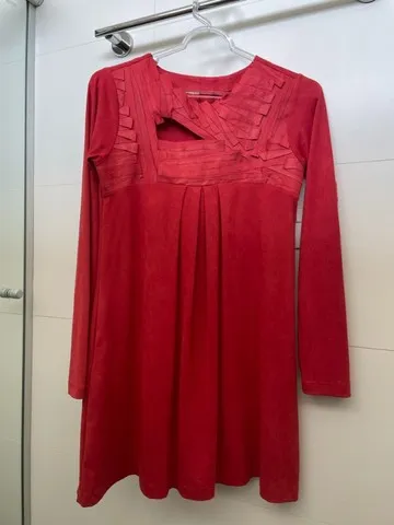 Vestido manga longa vermelho