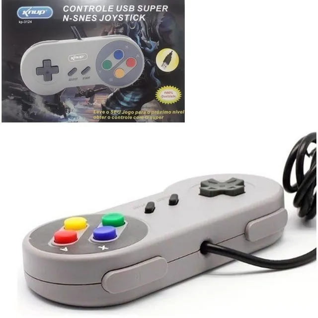 Controle Super Nintendo Usb Pc Snes Joystick _ EL101