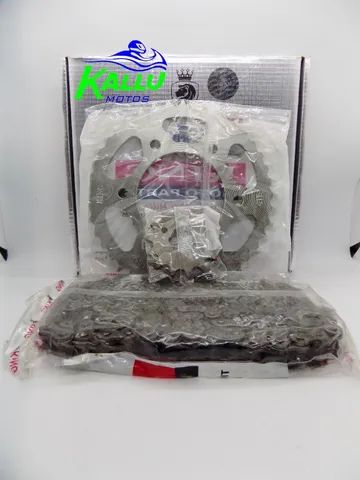 Kit relação dafra apache 150 completo kallu motos
