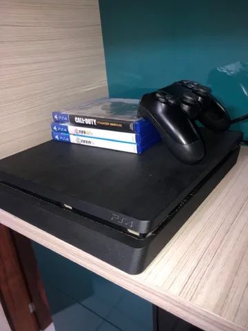 ps4 slim com jogos - Foto 2