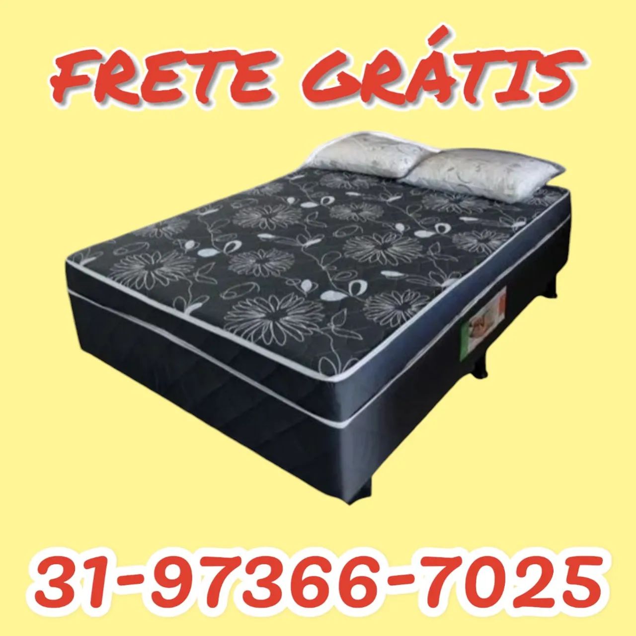 CAMA BOX CASAL NOVAS 10CM DE ESPUMA D33 / MODELO 2409221228