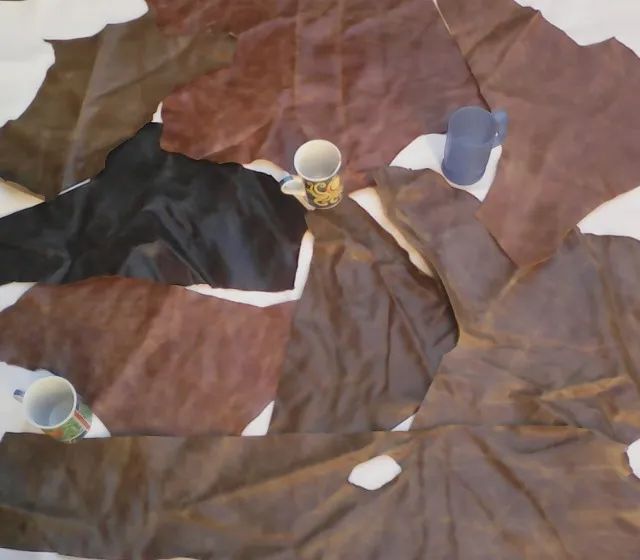 3kg Retalhos Grandes Couro Legítimo Diversos Tipos e Cores - Foto 2