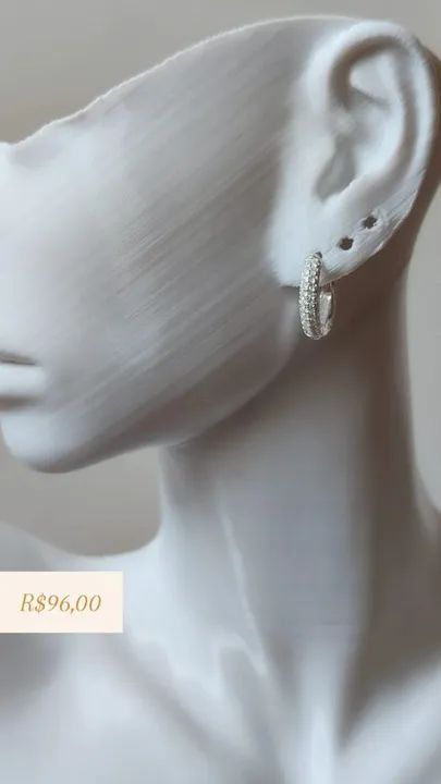 Brindo  cravejado prata 925 - Foto 3