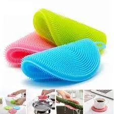  Kit Escova Esponja Limpa Vegetais Legumes Louça Filtro Ralo - Foto 2
