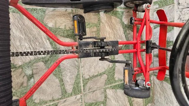 Pedal kart kartbike  com rodas de borrachas em ótimo estado - Foto 3