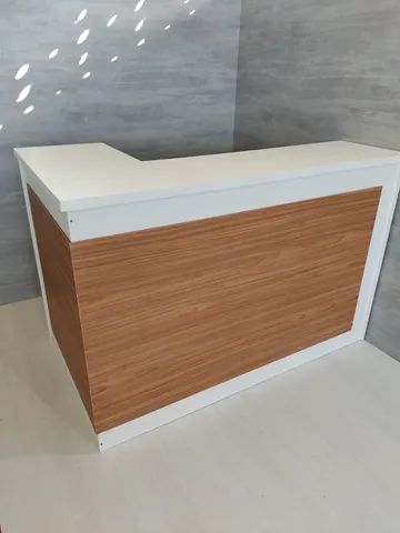 balcão para recepção Lana atendimento em pé branco  - Foto 4