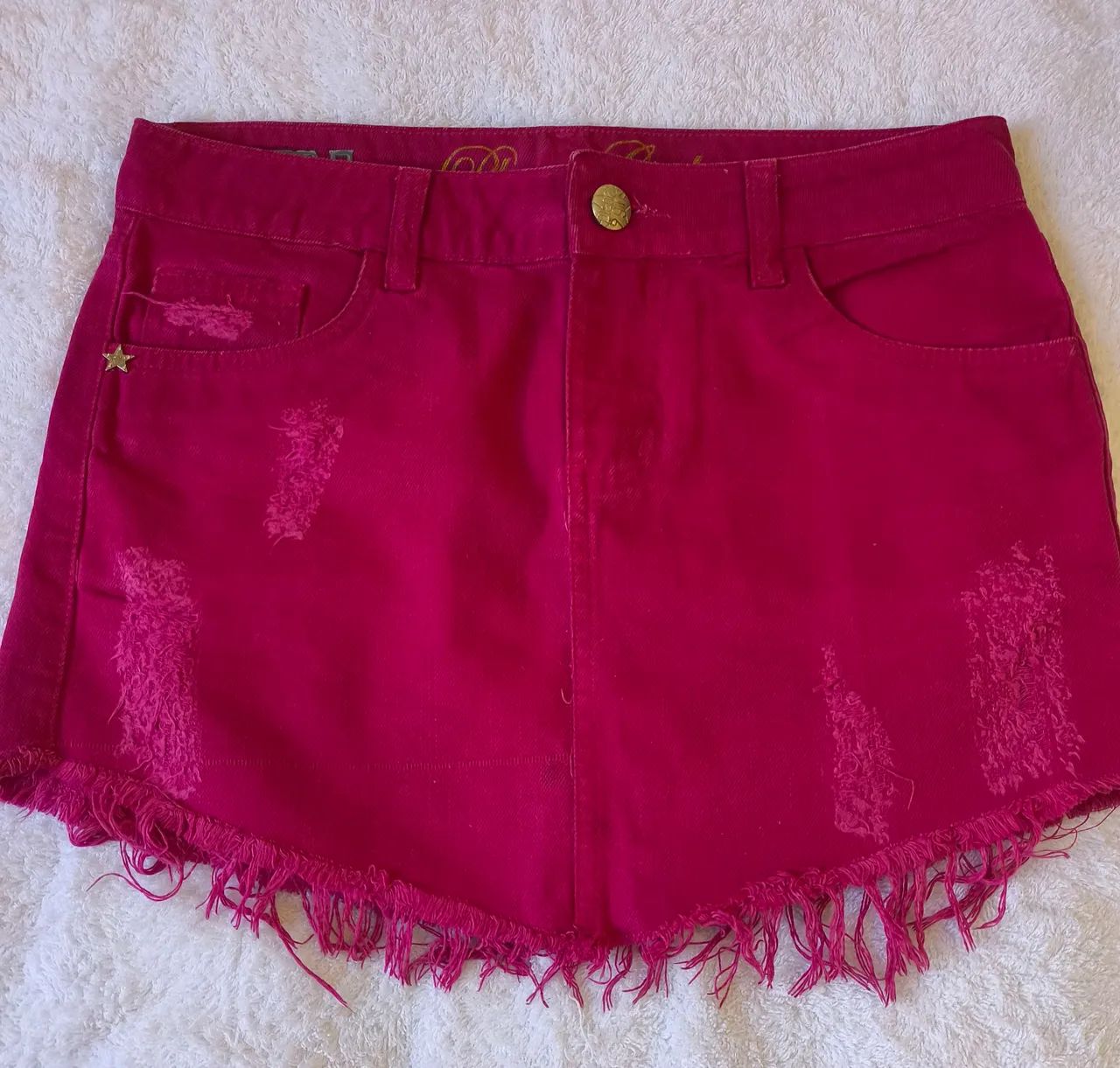 Saia rosa jeans  - Foto 4