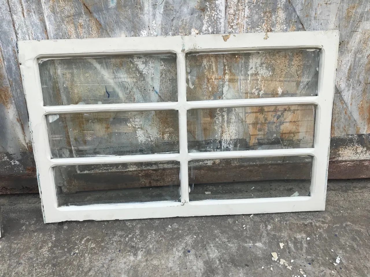 Duas folhas internas com vidro para janelas venezianas antigas - Foto 6