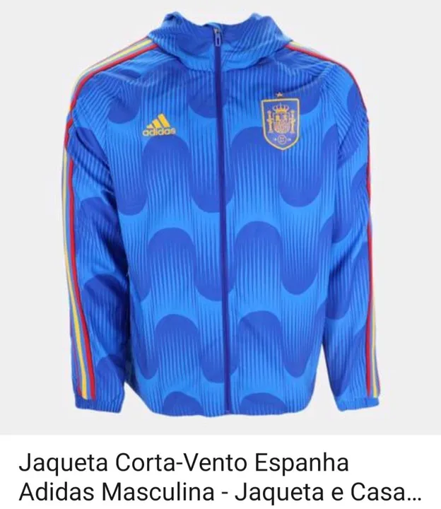 Jaqueta Corta-Vento Seleção da Espanha Adidas ORIGINAL
