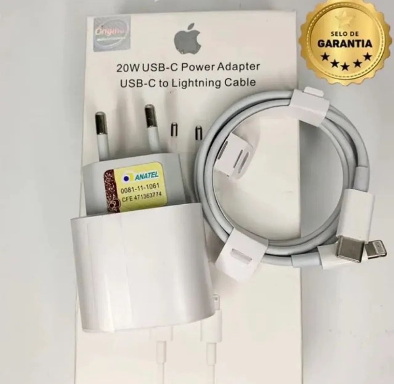 Carregador de iPhone 20w Turbo Fonte+Cabo