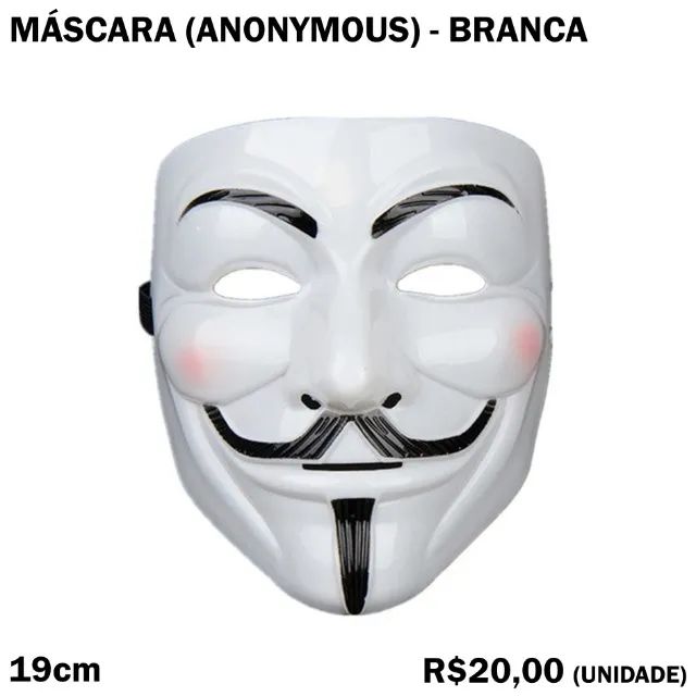 Máscara Anonymous Branca