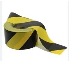 FITA DEMARCAÇAO PRETO/AMARELO 48MMX30MTS - PLASTCOR - Foto 2