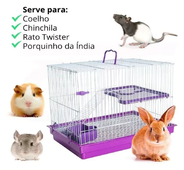 Gaiola Para Coelho Rato Twister Chinchila ou Coelho Roedores - Foto 2