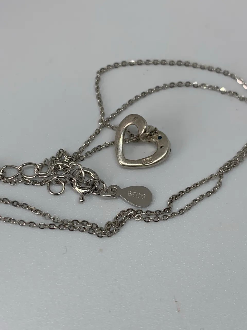 colar de prata com pingente de coração - Foto 4