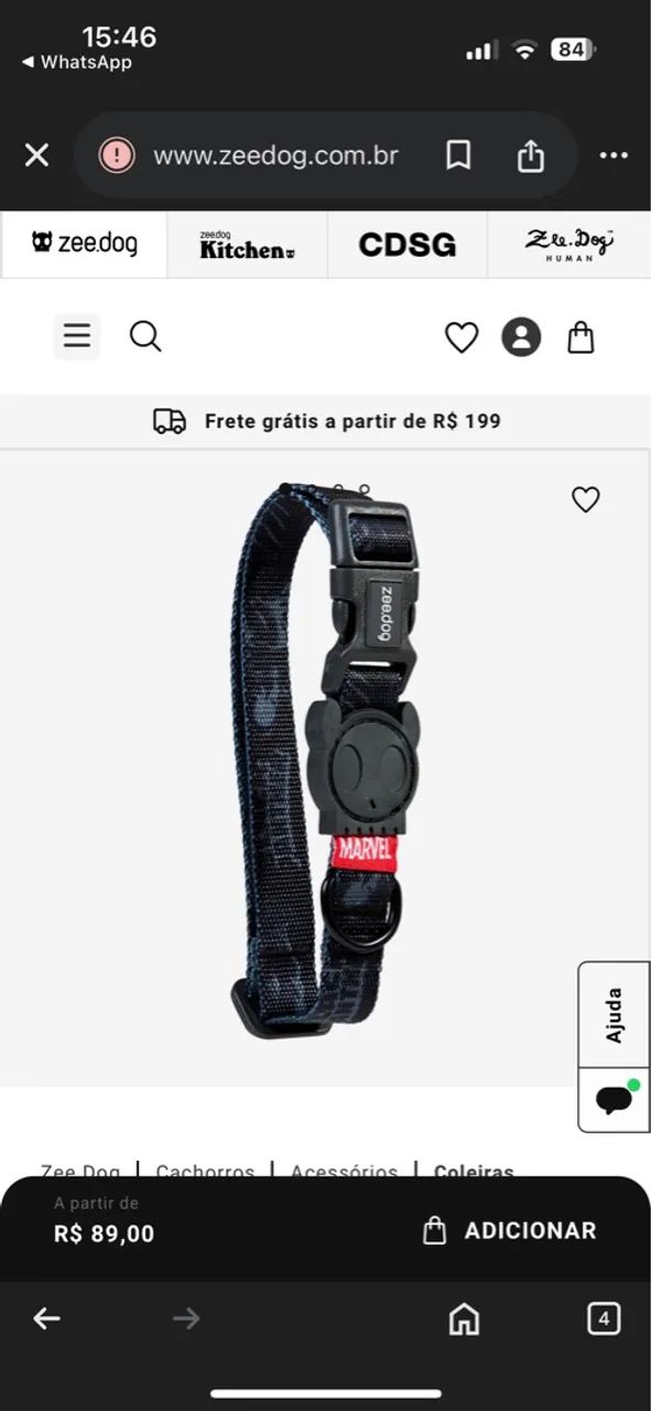 Acessórios Zeedog (novos) - peitoral, guia e coleira  - Foto 3