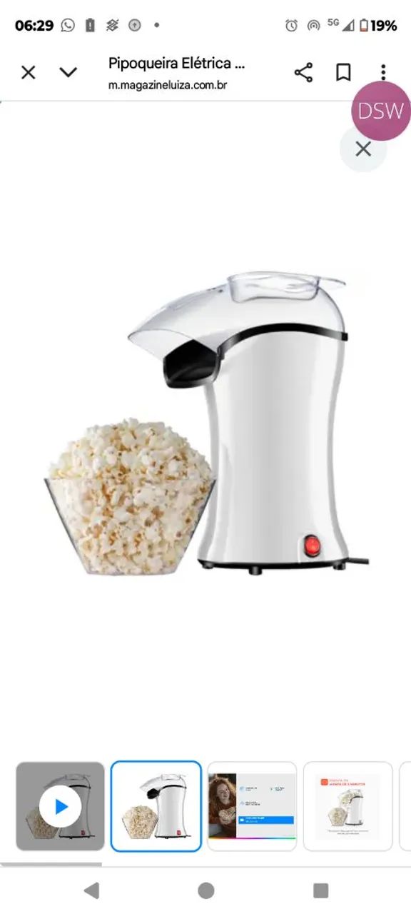 Pipoqueira Elétrica - Faça pipoca fácil e rápido!