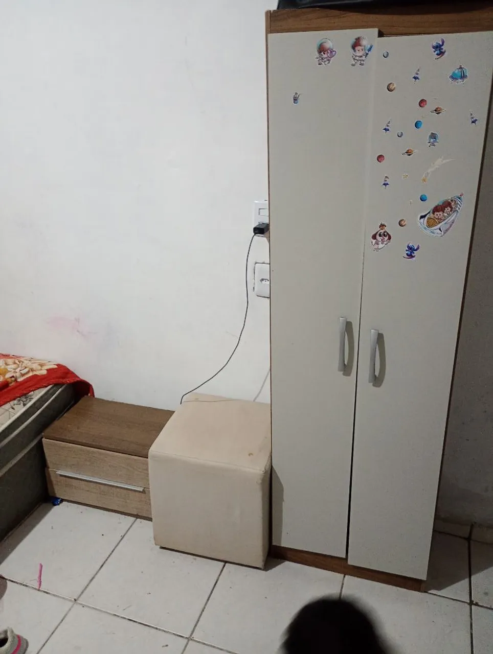 Cama Box Infantil com Colchão e Guarda-Roupa