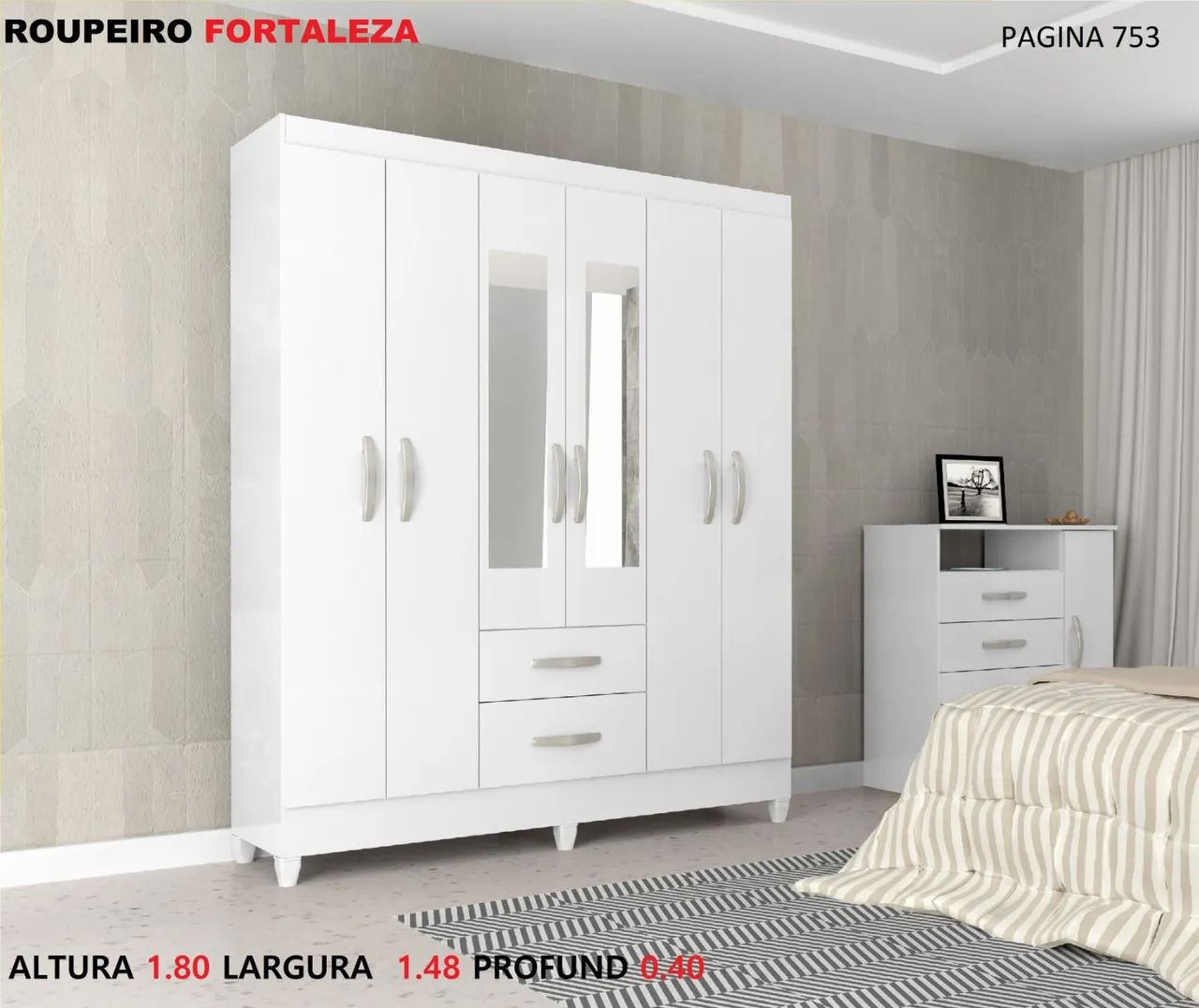 GUARDA ROUPA CASAL TEMOS APARTI DE 869.99 - Foto 2