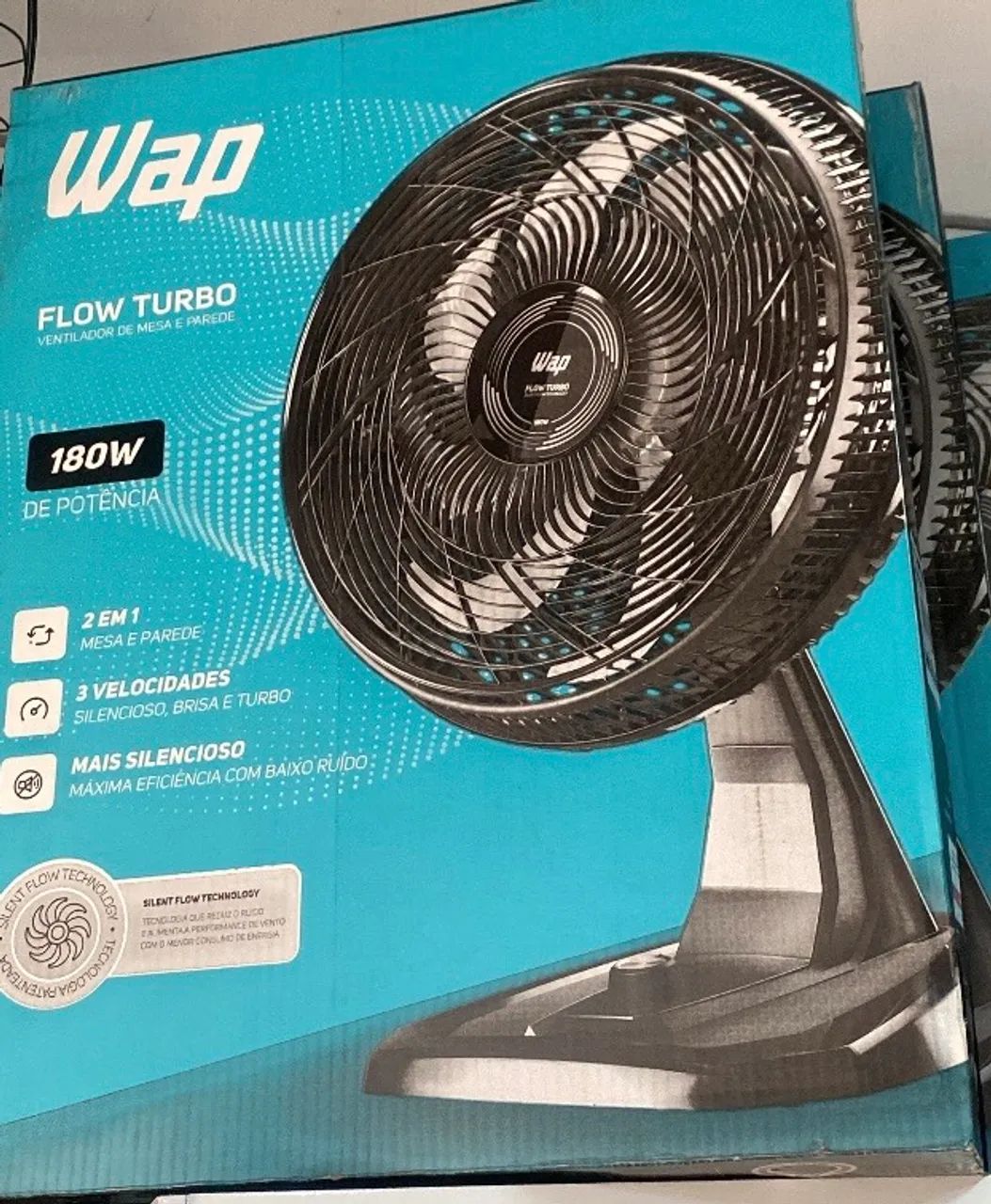 Ventilador Turbo WAP Flow 180W - Mesa e Parede - Foto 2