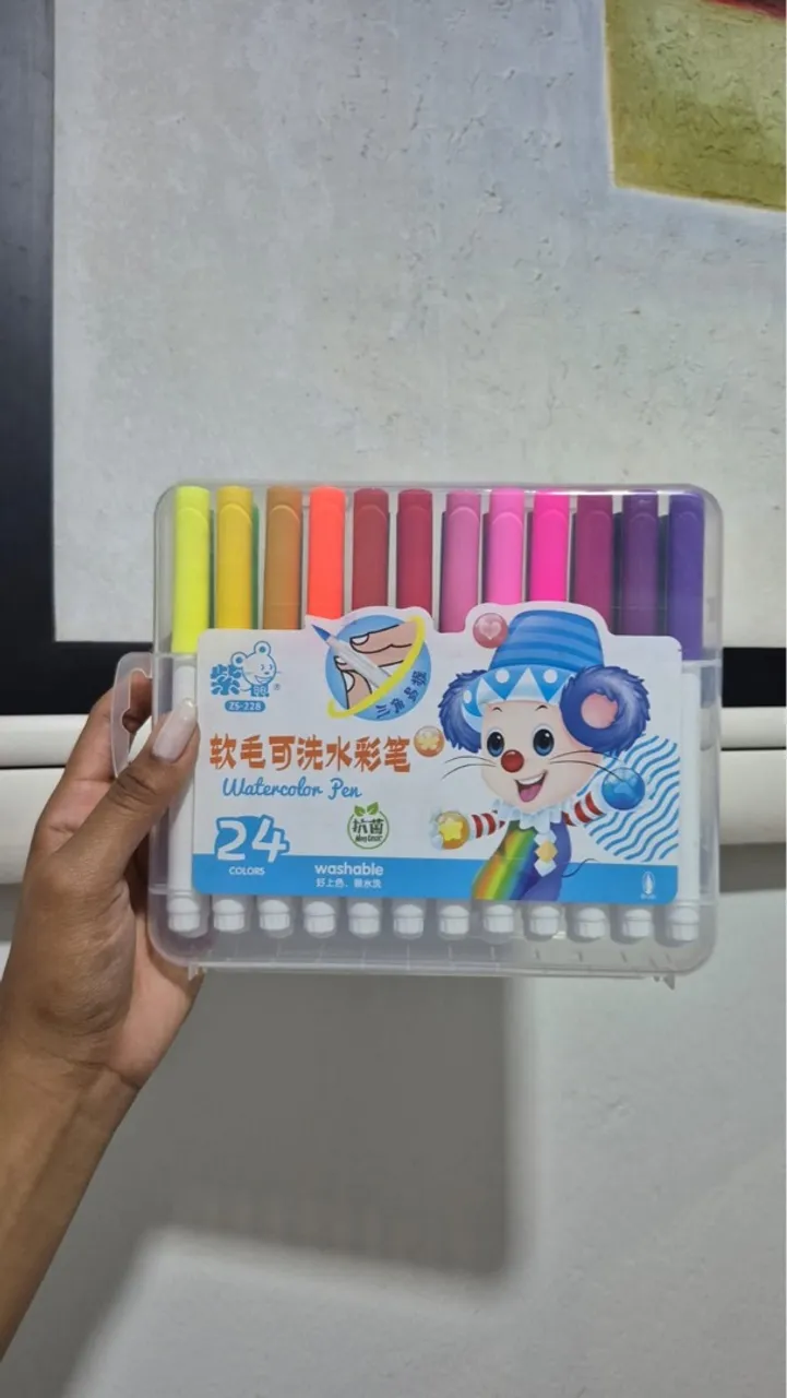 Canetinhas Aquareláveis 24 Cores