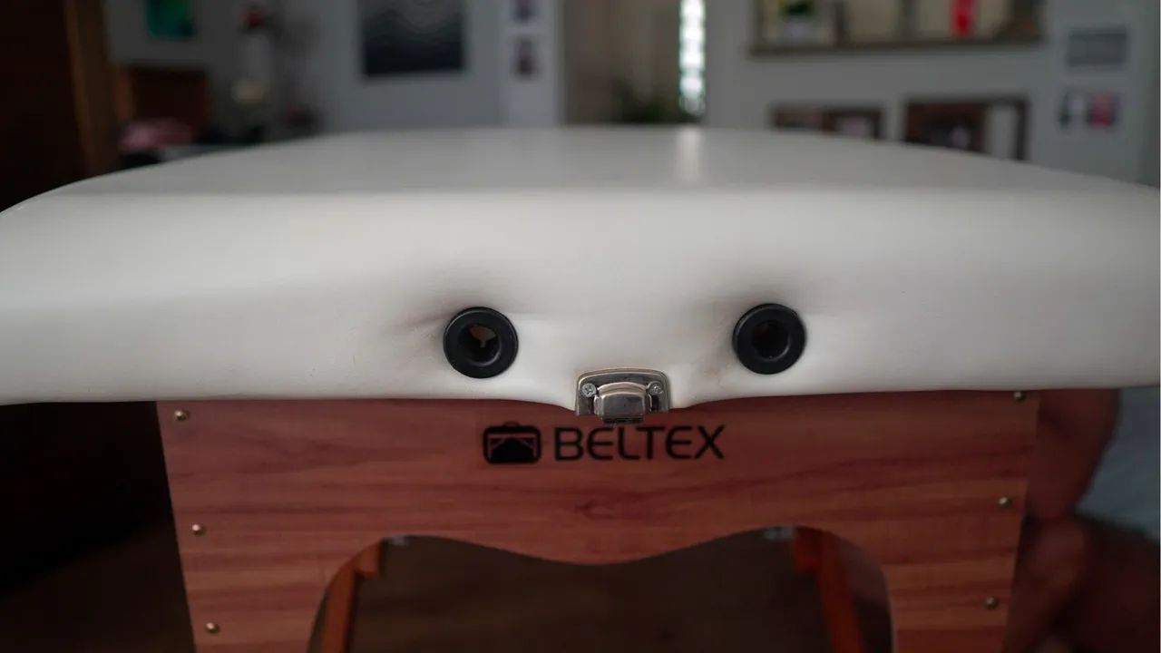 Maca Mesa de Massagem Beltex Dobrável Cedro Profissional - Foto 4