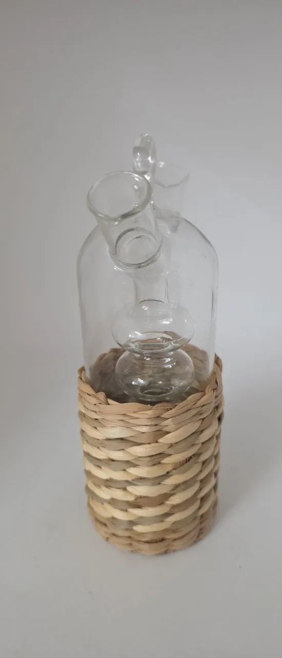 Galheteiro galheteiro duplo de vidro, ideal para armazenar e servir azeite e vinagre - Foto 4