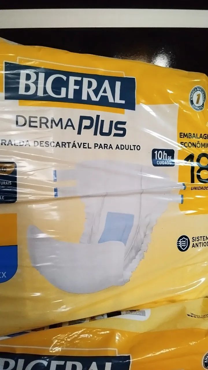 02  Pacotes com 18 Fraldas Geriátricas super barato 