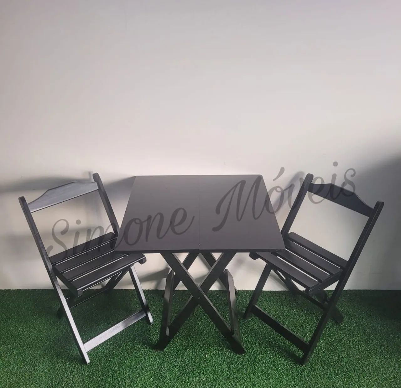 Mesa Dobrável de Madeira para 2 lugares  - Foto 2