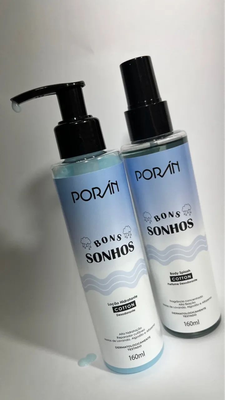 Kit Porán Bons Sonhos - Loção Hidratante e Body Splash - Foto 3