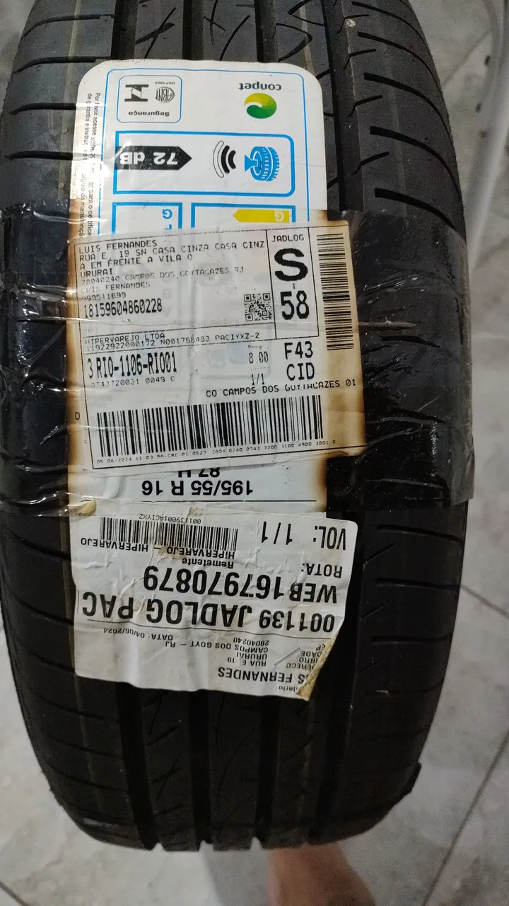 Pneu aro 16, Onix plus LTZ/ Premier