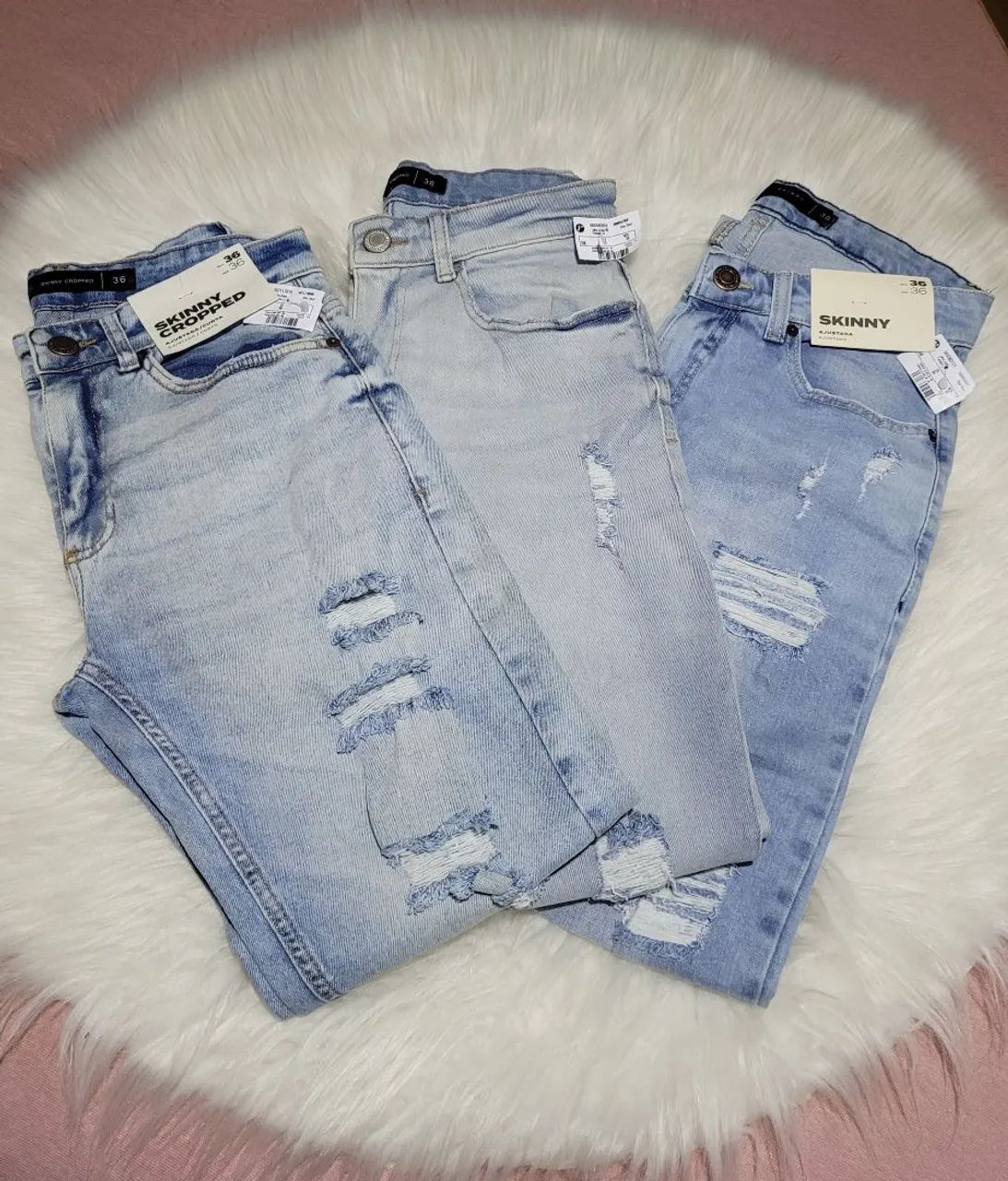 Calças jeans masculina n36 