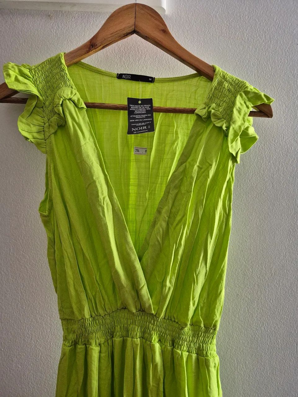 Vestido longo verde lima lindo M - Foto 4