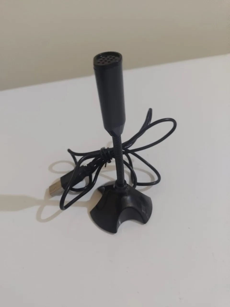 Microfone Pc Mesa Usb Desktop Antiderrapante