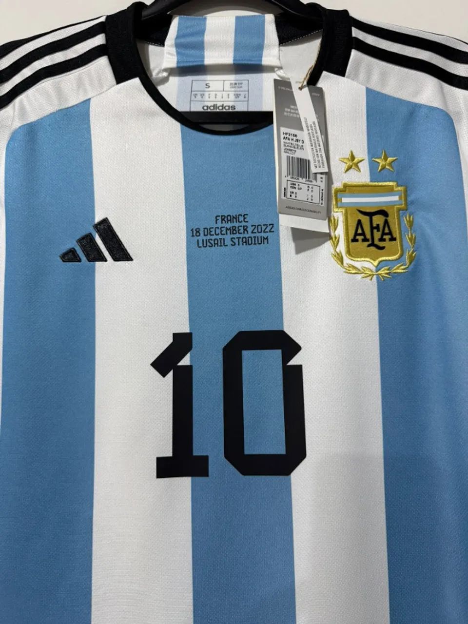 Camisa Argentina Final Copa Do Mundo 2022 Messi 10 ORIGINAL TAMANHO P - Foto 3