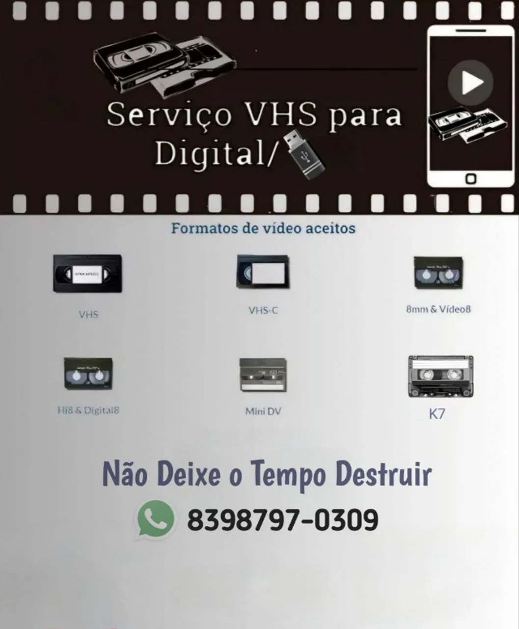 Transformo Fitas Antigas P/ Quelquer Outro Dispositivo de Sua Preferência.<<<