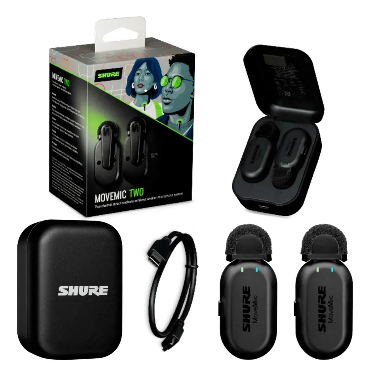 Microfones Shure De Lapela Sem Fio Movemic Two  - Foto 4