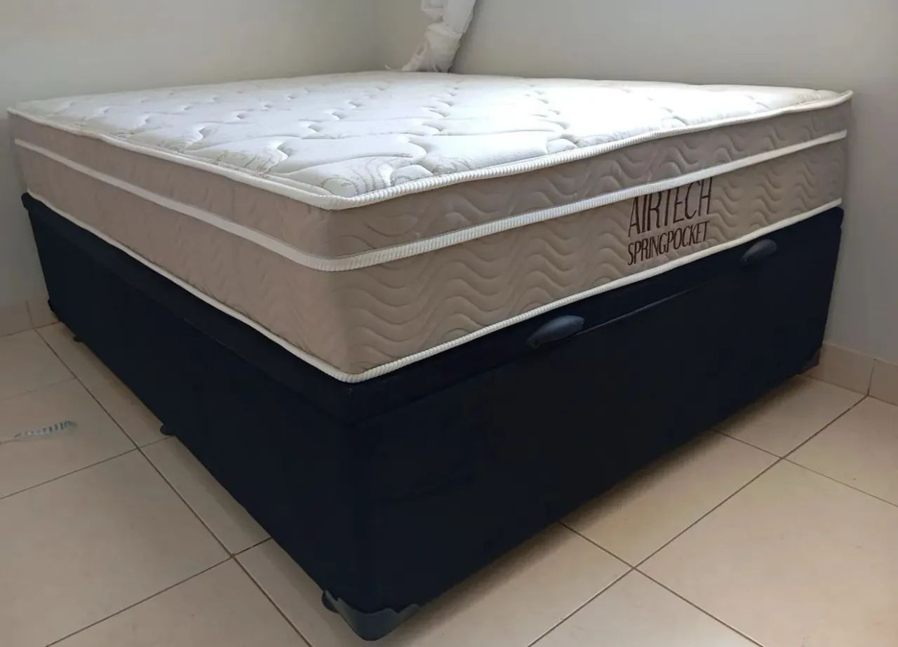 Cama Box Casal Baú Molas Ensacadas / Pronta Entrega - Foto 2