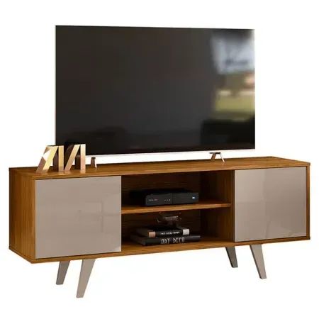 Rack Bancada Lisboa Para Tv 50 Polegadas Fendi/Naturale  - Foto 2