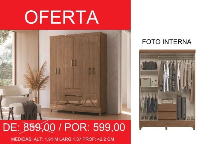 Guarda roupa super promoção -a  pronta entrega 