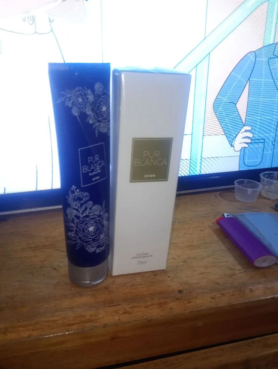 Kit Avon Pur Blanca - Loção Perfumada para corpo + Desodorante Colônia - Foto 2