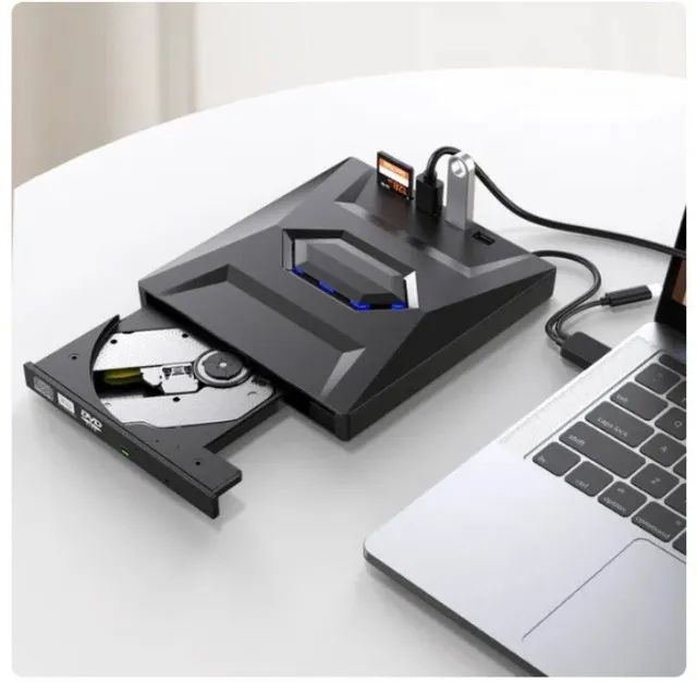 Gravador de CD e DVD externo unidade óptica Super Drive para PC e Notebook - Foto 5