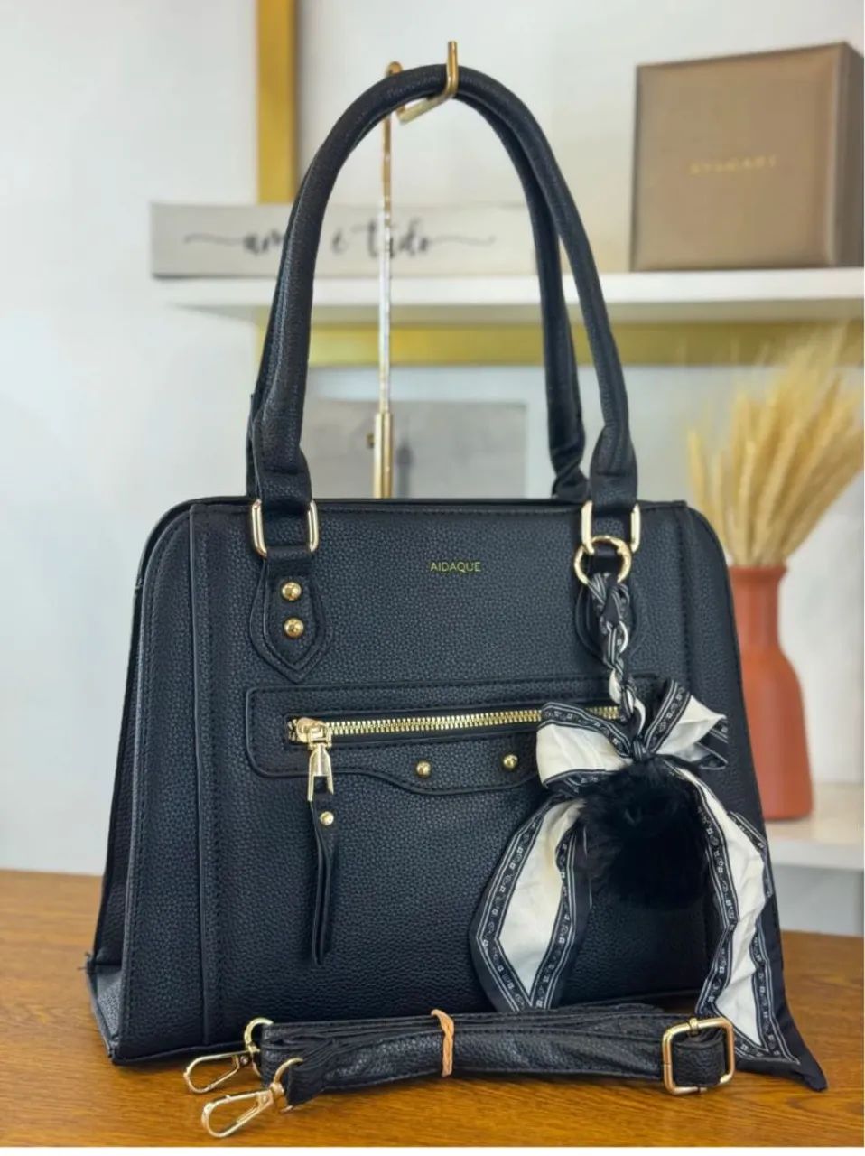 Bolsa estilosa média feminina 