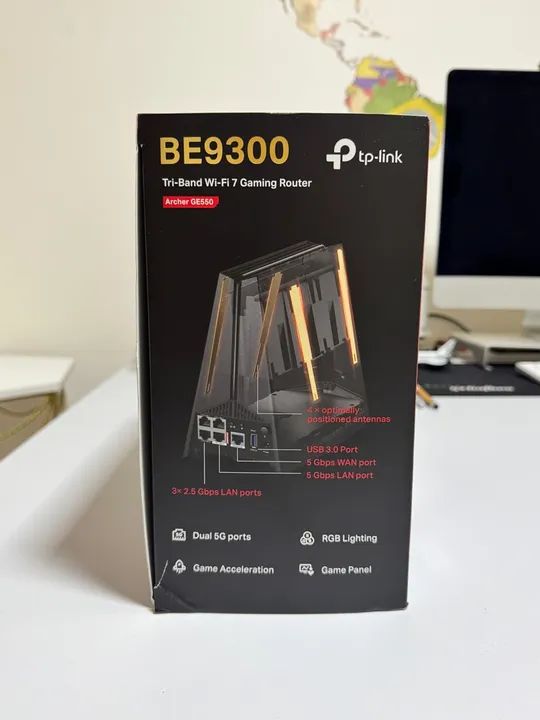 Roteador Wifi 7 6ghz Tp-link Archer Be9300 Ge550 Gamer + Novo - Foto 4