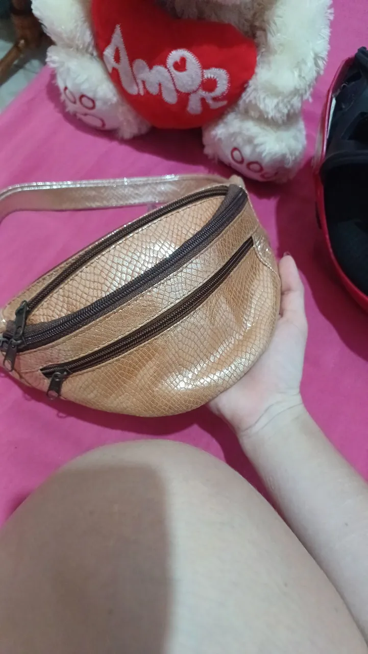 Bolsa pochete de couro