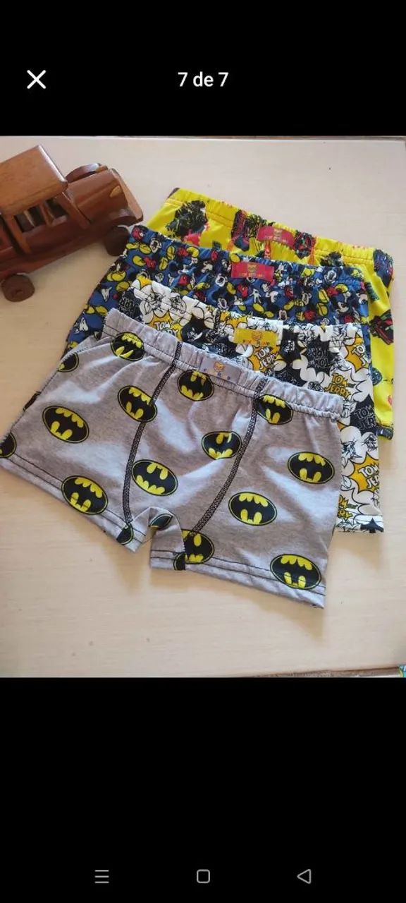 Conjunto de 4 cuecas boxer infantil