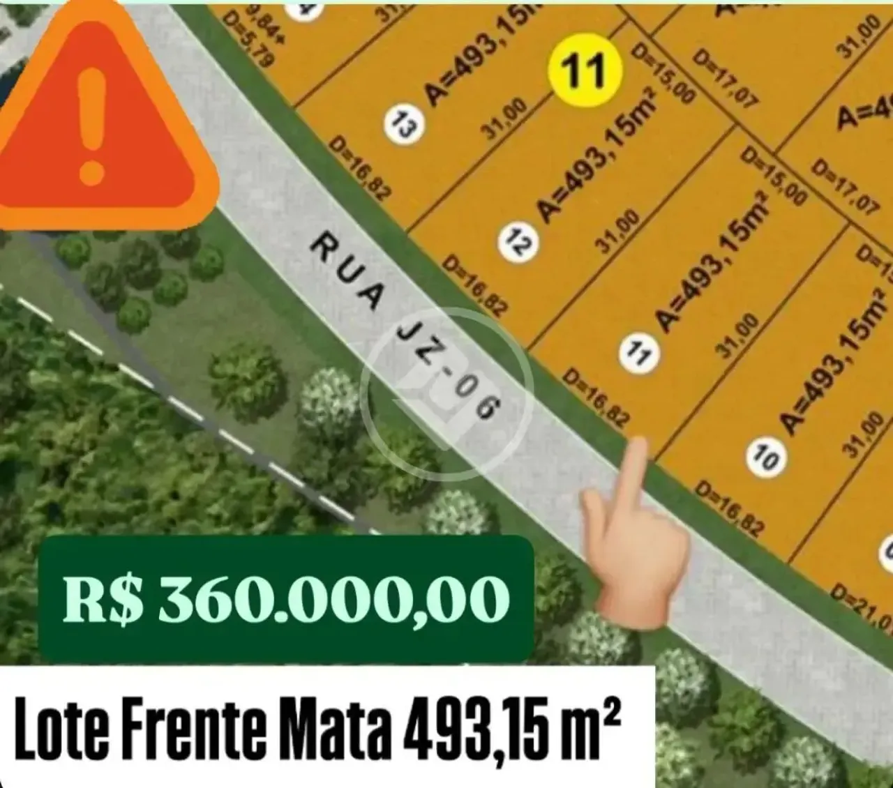 Lote 493,15 m² no Condomínio Jardins Zurique codigo: 125810