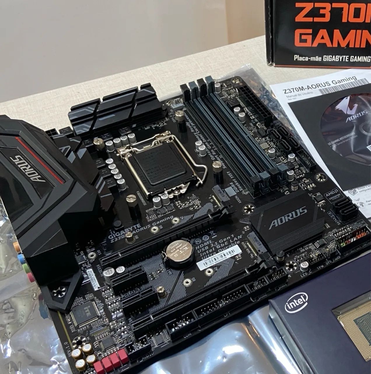 Vendo placa Mãe Aorus Z370M Gigabyte lga 1151  - Foto 2